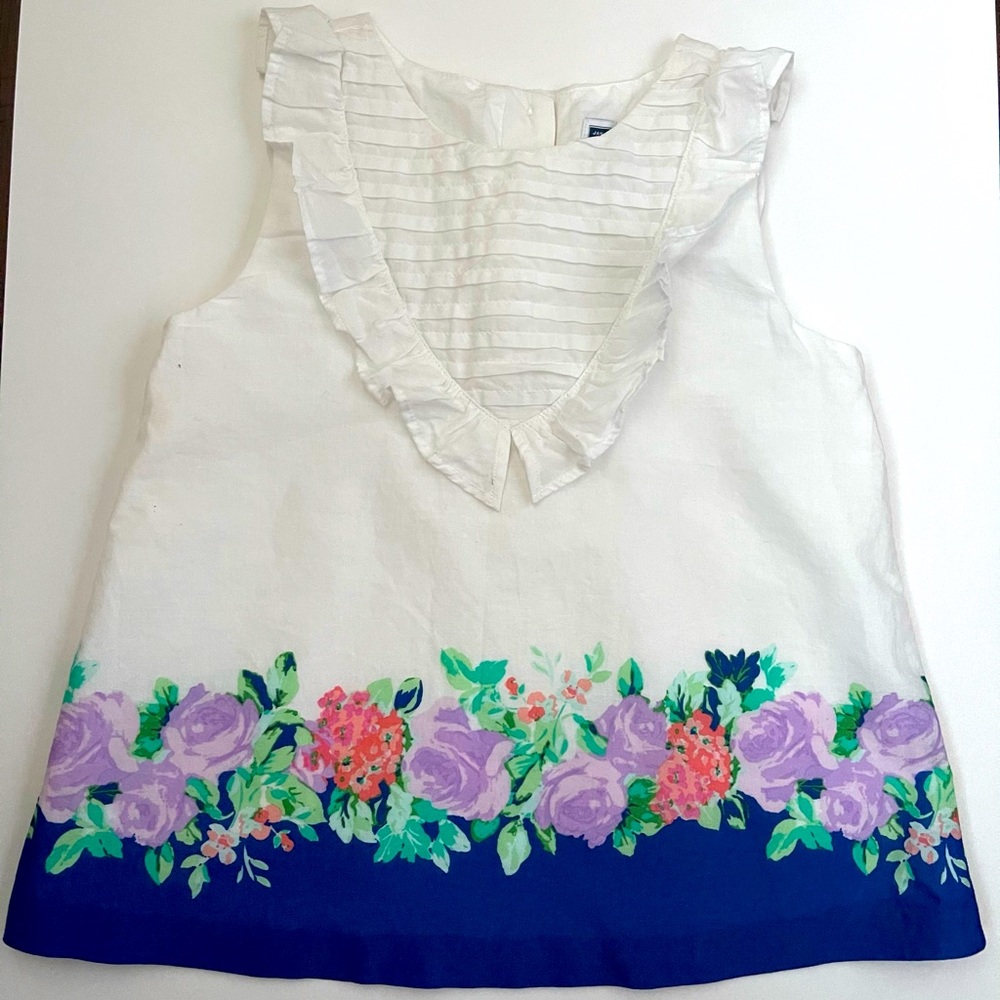 Janie and Jack sleeveless floral top size 6